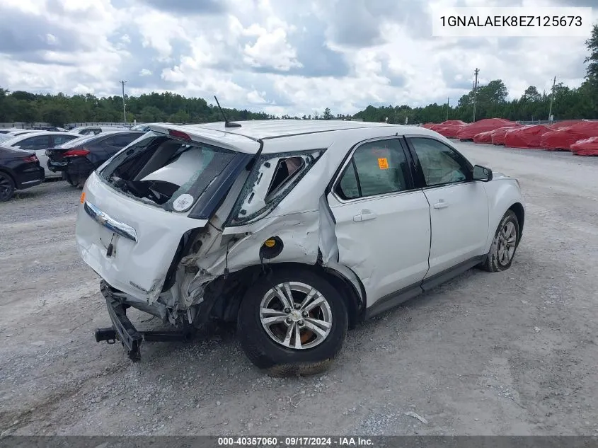 2014 Chevrolet Equinox Ls VIN: 1GNALAEK8EZ125673 Lot: 40357060