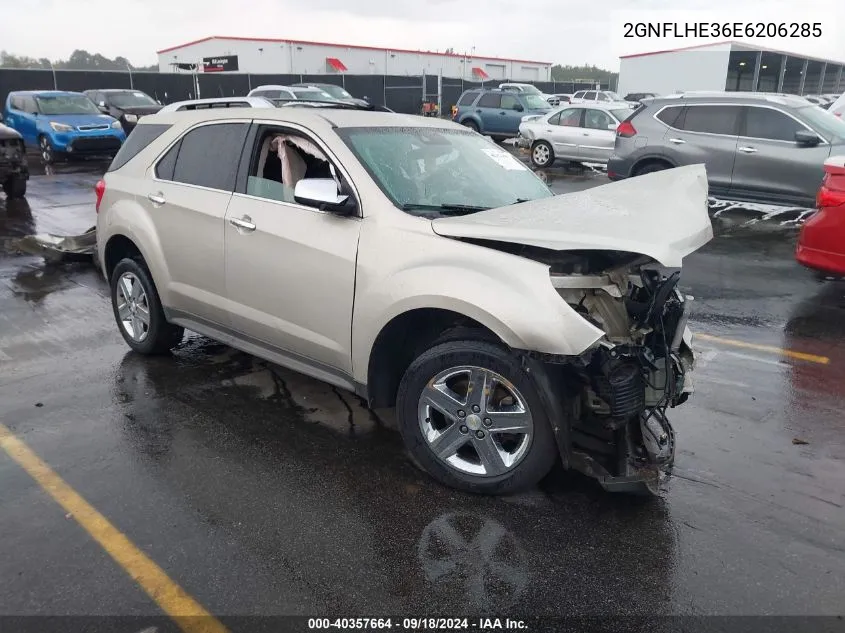 2014 Chevrolet Equinox Ltz VIN: 2GNFLHE36E6206285 Lot: 40357664