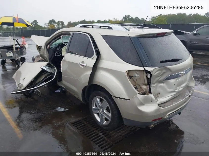 2014 Chevrolet Equinox Ltz VIN: 2GNFLHE36E6206285 Lot: 40357664