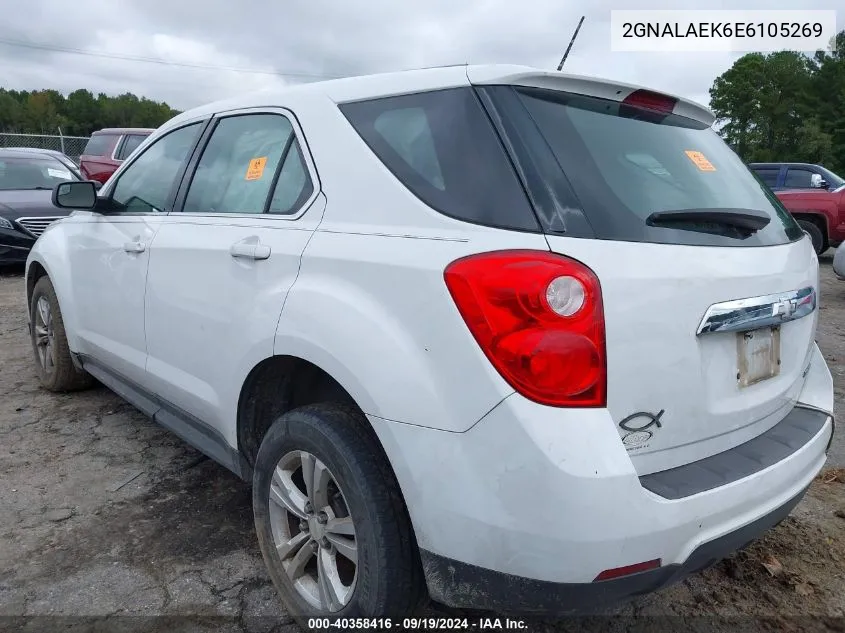 2014 Chevrolet Equinox Ls VIN: 2GNALAEK6E6105269 Lot: 40358416