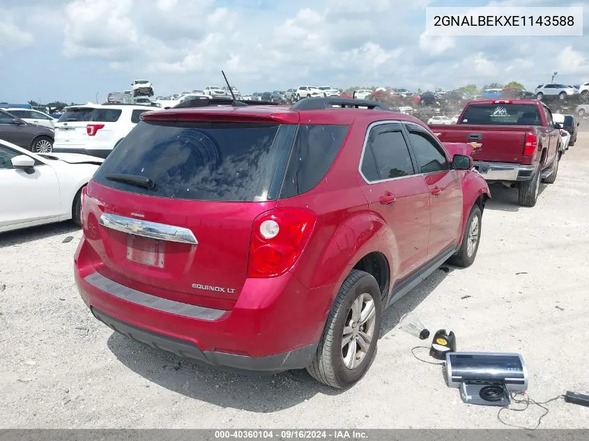 2014 Chevrolet Equinox 1Lt VIN: 2GNALBEKXE1143588 Lot: 40360104