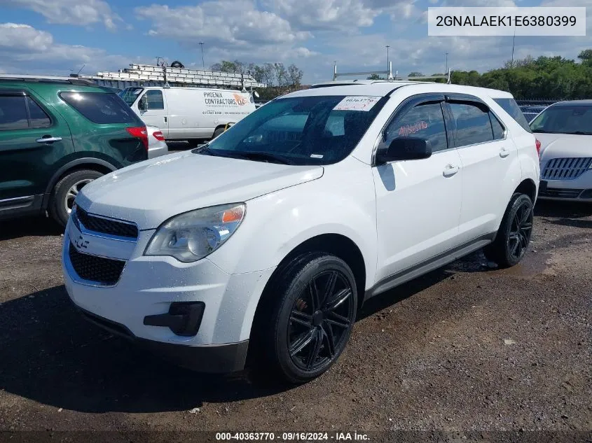 2014 Chevrolet Equinox Ls VIN: 2GNALAEK1E6380399 Lot: 40363770