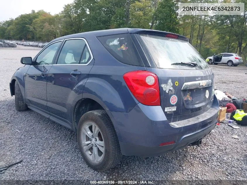 2014 Chevrolet Equinox Ls VIN: 2GNFLEEK4E6342873 Lot: 40365156