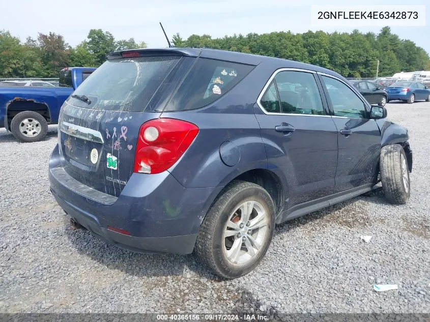 2014 Chevrolet Equinox Ls VIN: 2GNFLEEK4E6342873 Lot: 40365156