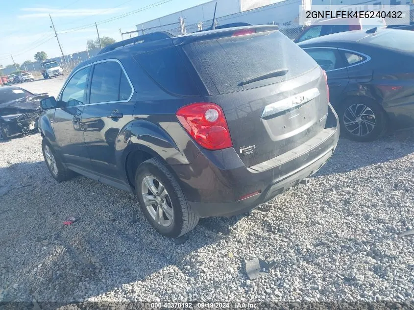 2014 Chevrolet Equinox 1Lt VIN: 2GNFLFEK4E6240432 Lot: 40370192