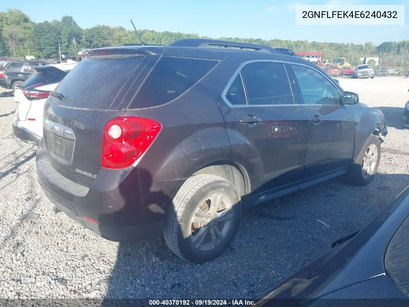 2014 Chevrolet Equinox 1Lt VIN: 2GNFLFEK4E6240432 Lot: 40370192