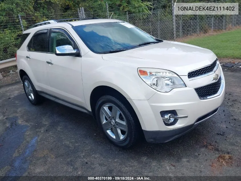 1GNALDEK4EZ111402 2014 Chevrolet Equinox Ltz