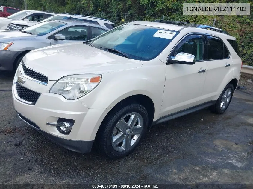 1GNALDEK4EZ111402 2014 Chevrolet Equinox Ltz