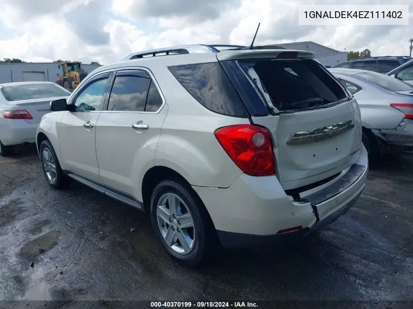 1GNALDEK4EZ111402 2014 Chevrolet Equinox Ltz