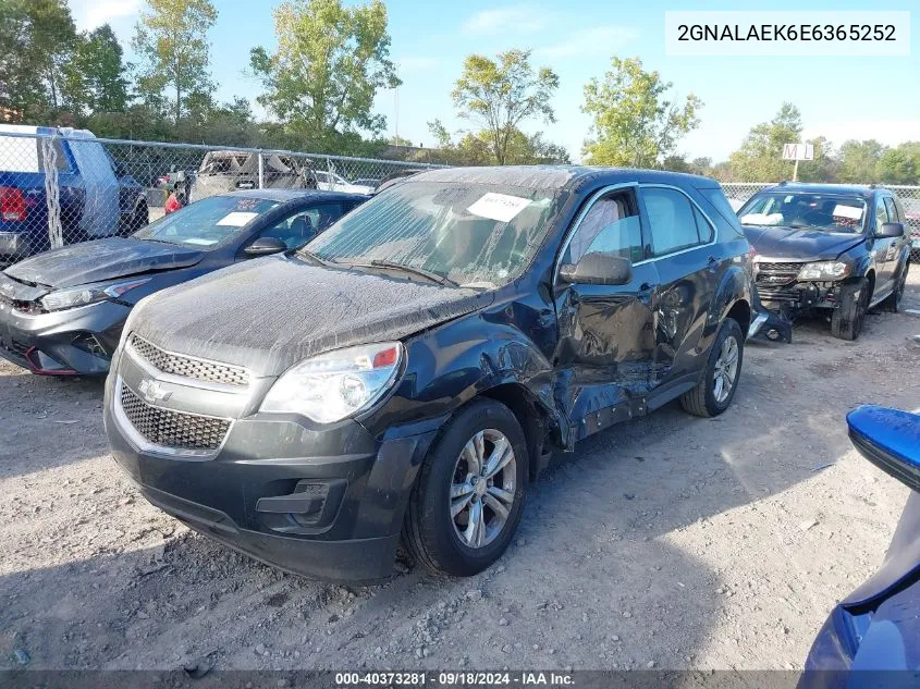 2014 Chevrolet Equinox Ls VIN: 2GNALAEK6E6365252 Lot: 40373281