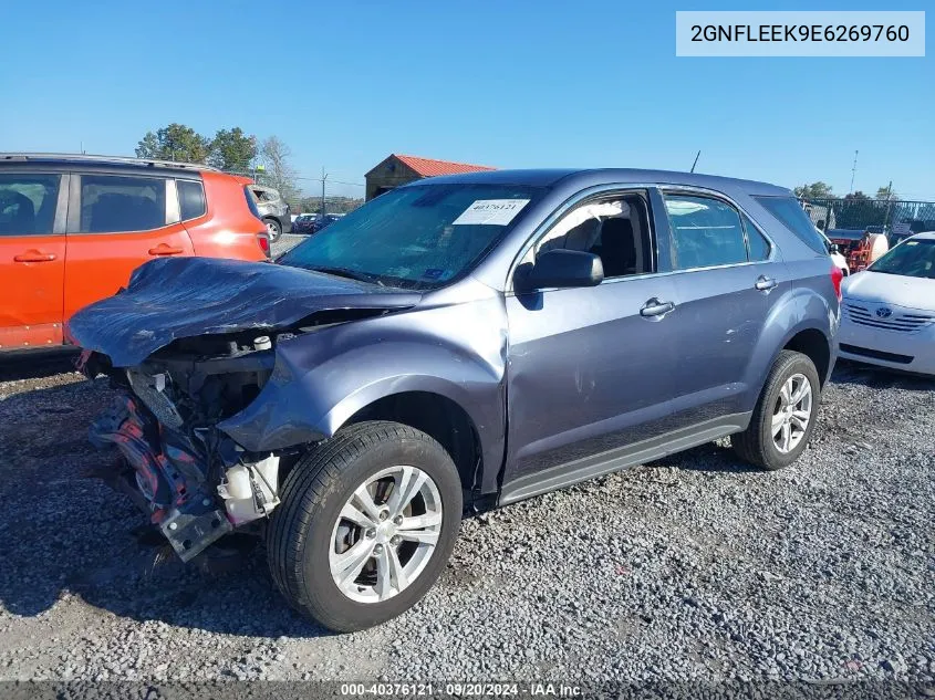 2014 Chevrolet Equinox Ls VIN: 2GNFLEEK9E6269760 Lot: 40376121