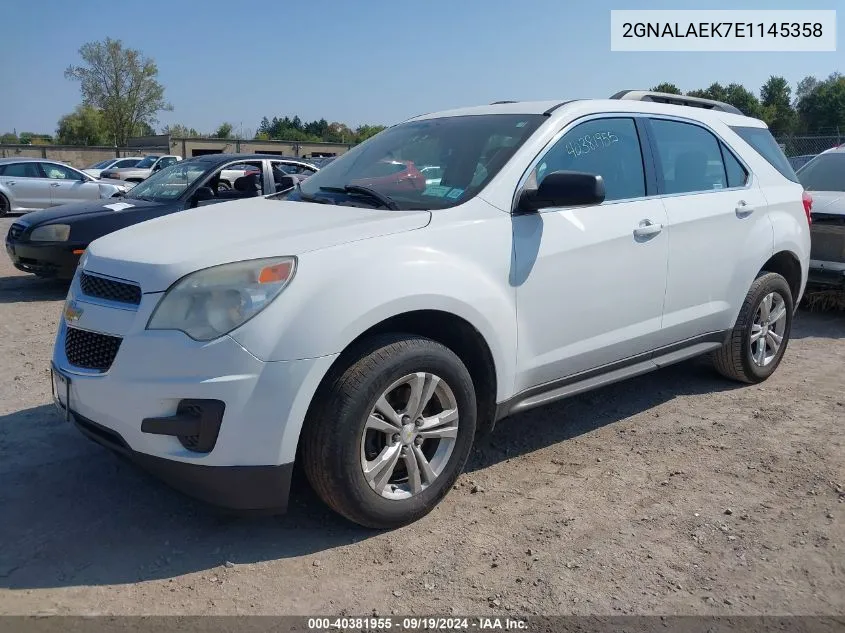 2014 Chevrolet Equinox Ls VIN: 2GNALAEK7E1145358 Lot: 40381955