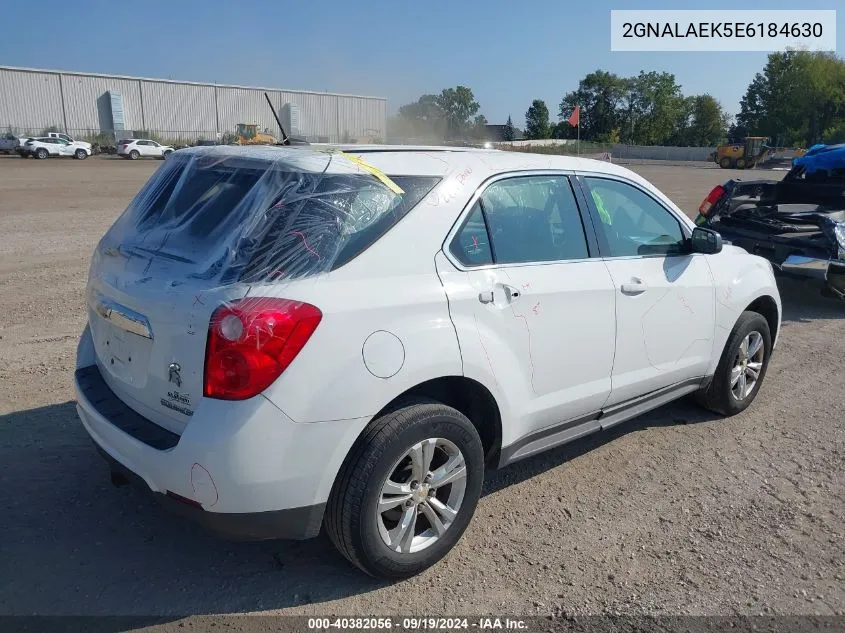 2014 Chevrolet Equinox Ls VIN: 2GNALAEK5E6184630 Lot: 40382056