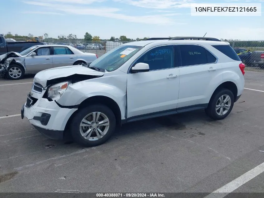 2014 Chevrolet Equinox 1Lt VIN: 1GNFLFEK7EZ121665 Lot: 40388071