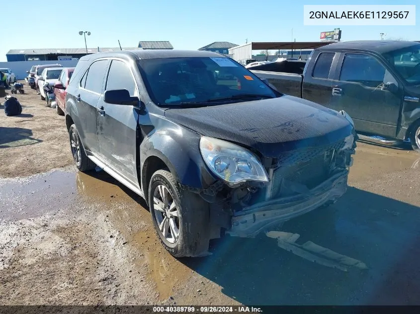 2014 Chevrolet Equinox Ls VIN: 2GNALAEK6E1129567 Lot: 40389799