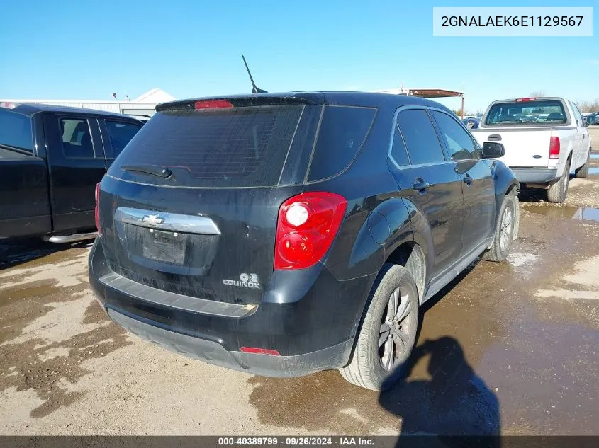 2014 Chevrolet Equinox Ls VIN: 2GNALAEK6E1129567 Lot: 40389799