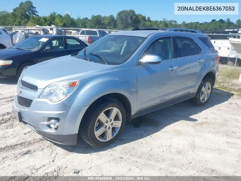 2014 Chevrolet Equinox Ltz VIN: 2GNALDEK8E6367053 Lot: 40408609