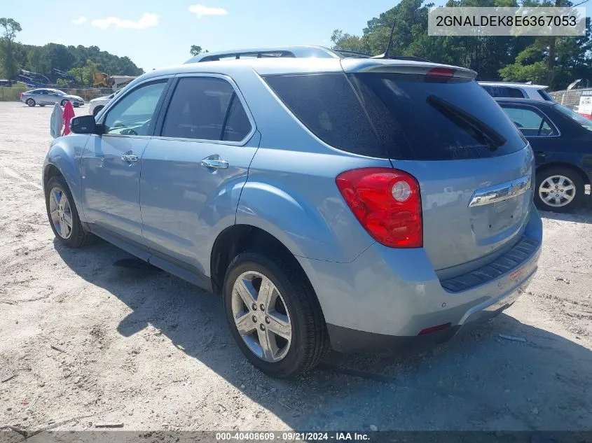 2014 Chevrolet Equinox Ltz VIN: 2GNALDEK8E6367053 Lot: 40408609