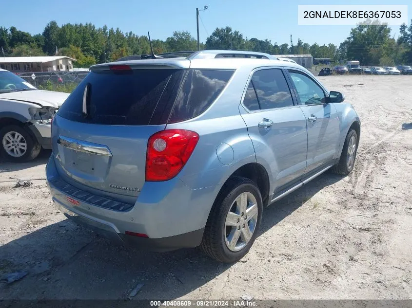 2014 Chevrolet Equinox Ltz VIN: 2GNALDEK8E6367053 Lot: 40408609