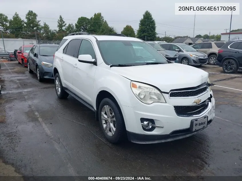 2014 Chevrolet Equinox 2Lt VIN: 2GNFLGEK4E6170095 Lot: 40408674