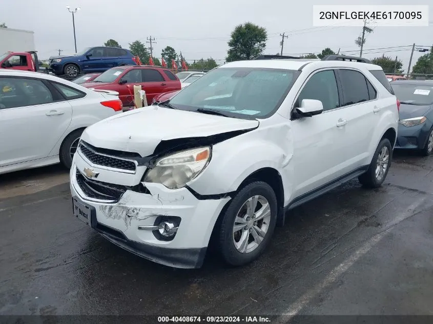 2014 Chevrolet Equinox 2Lt VIN: 2GNFLGEK4E6170095 Lot: 40408674