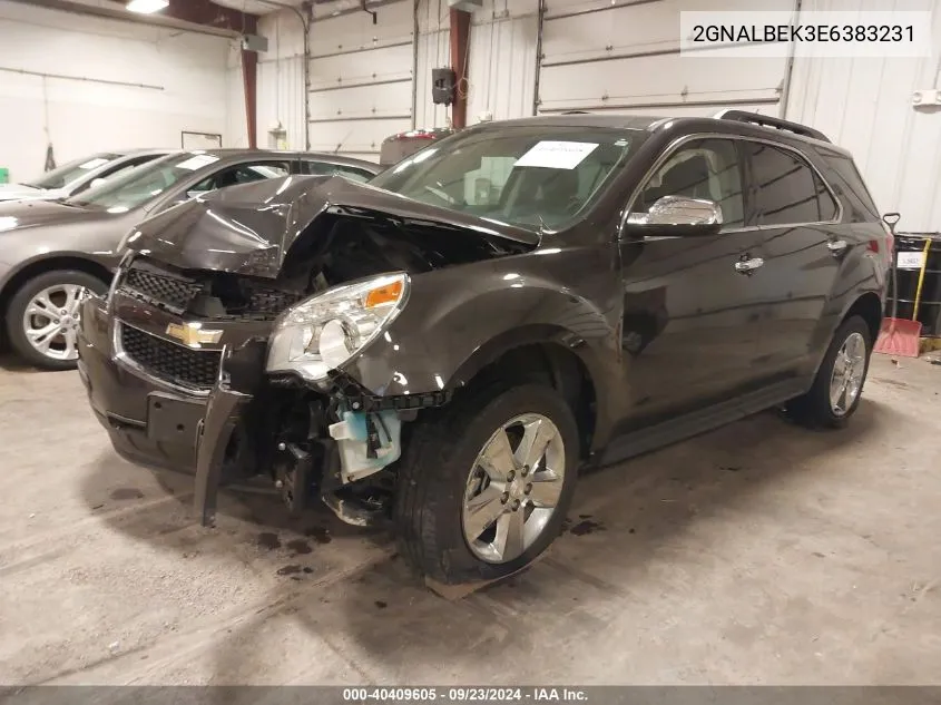 2014 Chevrolet Equinox Lt VIN: 2GNALBEK3E6383231 Lot: 40409605