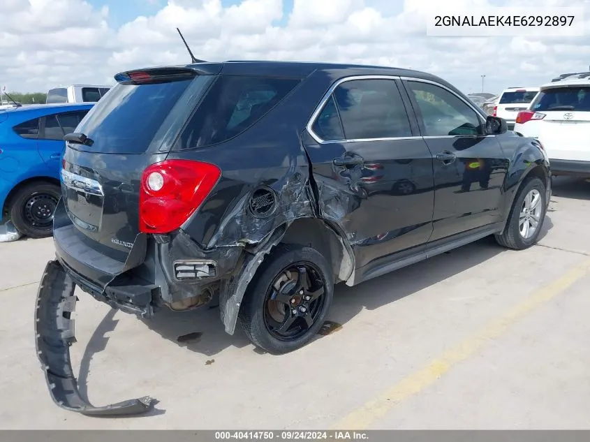 2014 Chevrolet Equinox Ls VIN: 2GNALAEK4E6292897 Lot: 40414750