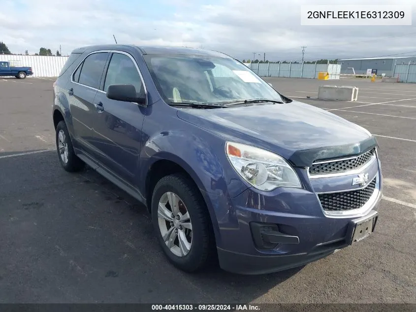 2014 Chevrolet Equinox Ls VIN: 2GNFLEEK1E6312309 Lot: 40415303