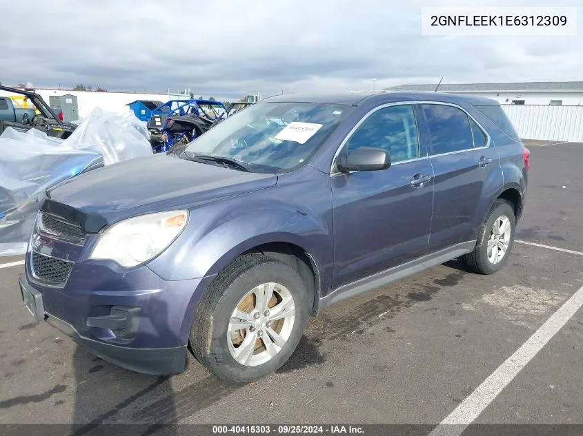 2014 Chevrolet Equinox Ls VIN: 2GNFLEEK1E6312309 Lot: 40415303