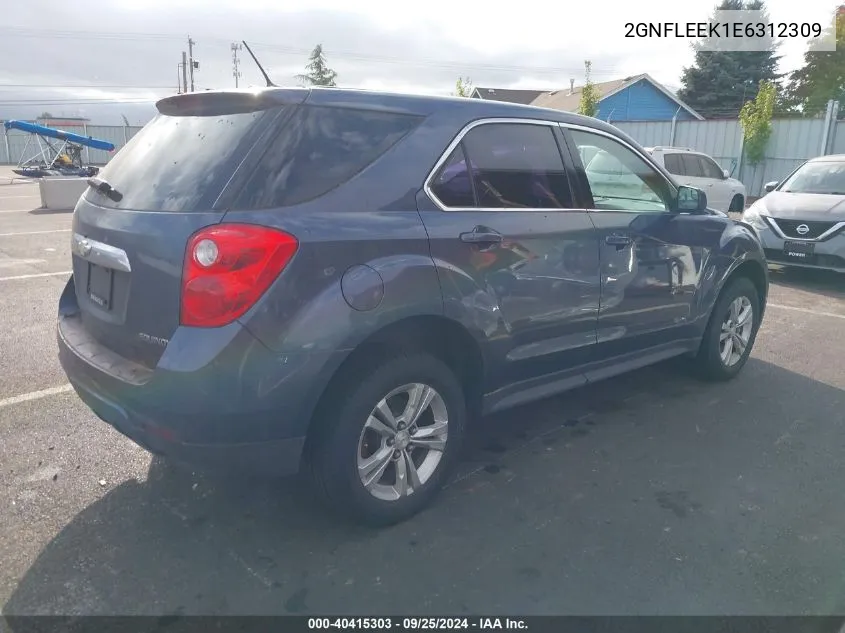 2014 Chevrolet Equinox Ls VIN: 2GNFLEEK1E6312309 Lot: 40415303