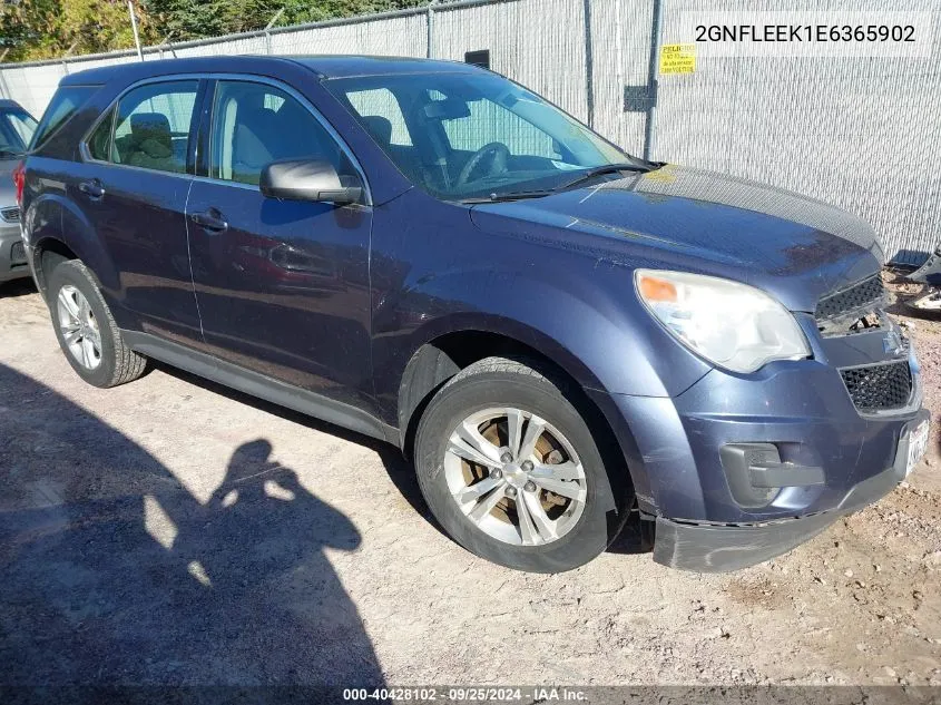 2014 Chevrolet Equinox Ls VIN: 2GNFLEEK1E6365902 Lot: 40428102