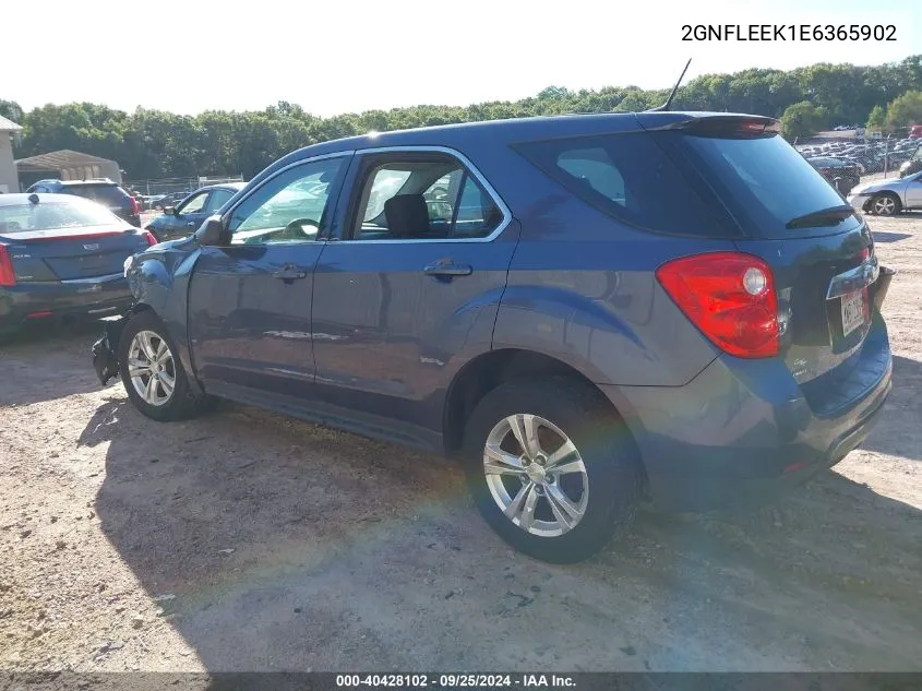 2014 Chevrolet Equinox Ls VIN: 2GNFLEEK1E6365902 Lot: 40428102