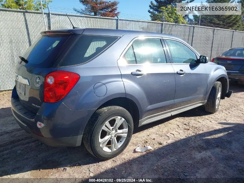 2014 Chevrolet Equinox Ls VIN: 2GNFLEEK1E6365902 Lot: 40428102