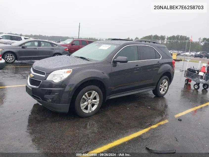 2014 Chevrolet Equinox Lt VIN: 2GNALBEK7E6258703 Lot: 40433850