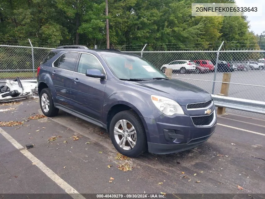 2014 Chevrolet Equinox Lt VIN: 2GNFLFEK0E6333643 Lot: 40439279