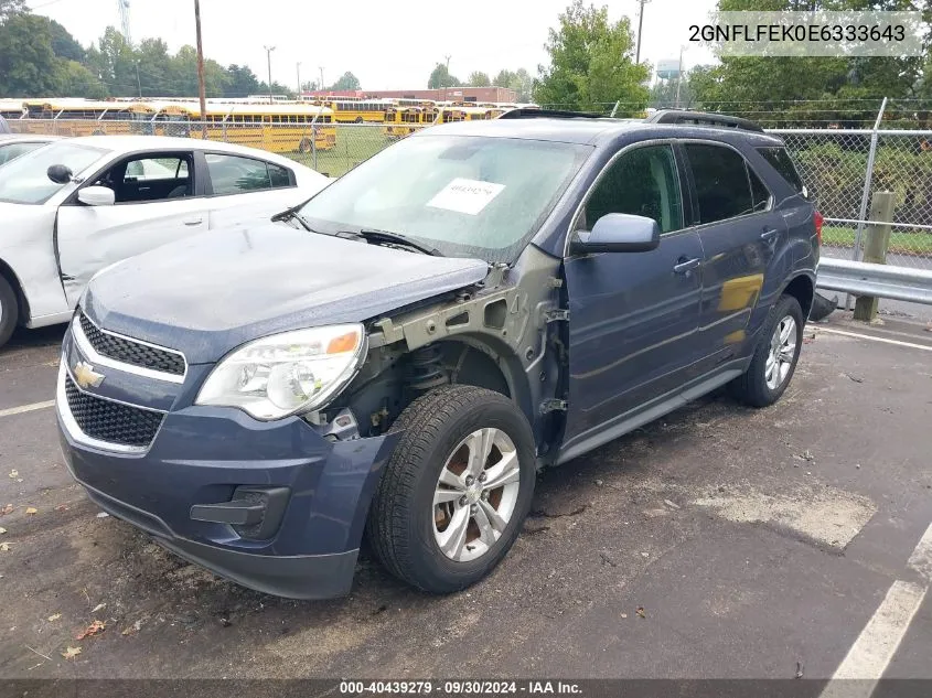 2014 Chevrolet Equinox Lt VIN: 2GNFLFEK0E6333643 Lot: 40439279