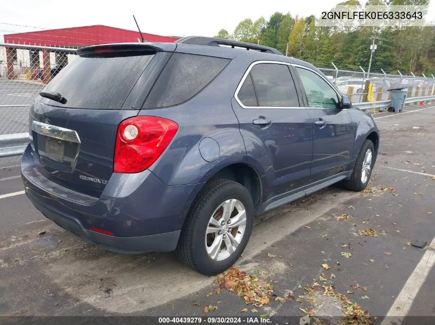 2014 Chevrolet Equinox Lt VIN: 2GNFLFEK0E6333643 Lot: 40439279