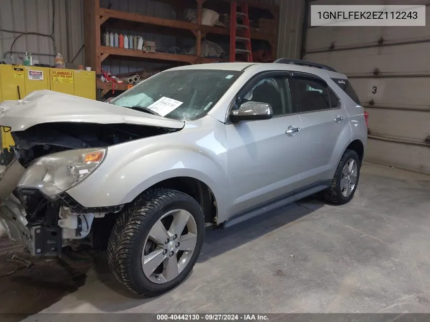 2014 Chevrolet Equinox 1Lt VIN: 1GNFLFEK2EZ112243 Lot: 40442130