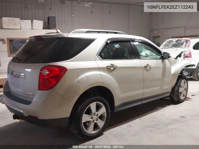 1GNFLFEK2EZ112243 2014 Chevrolet Equinox 1Lt