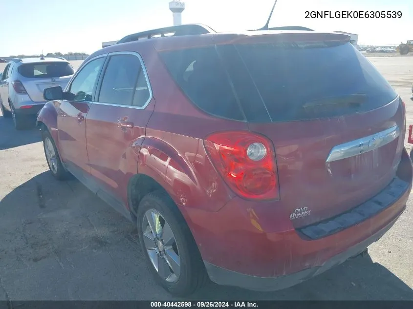 2014 Chevrolet Equinox Lt VIN: 2GNFLGEK0E6305539 Lot: 40442598