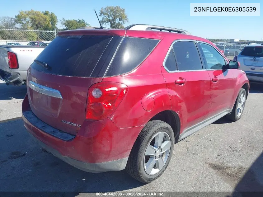 2014 Chevrolet Equinox Lt VIN: 2GNFLGEK0E6305539 Lot: 40442598