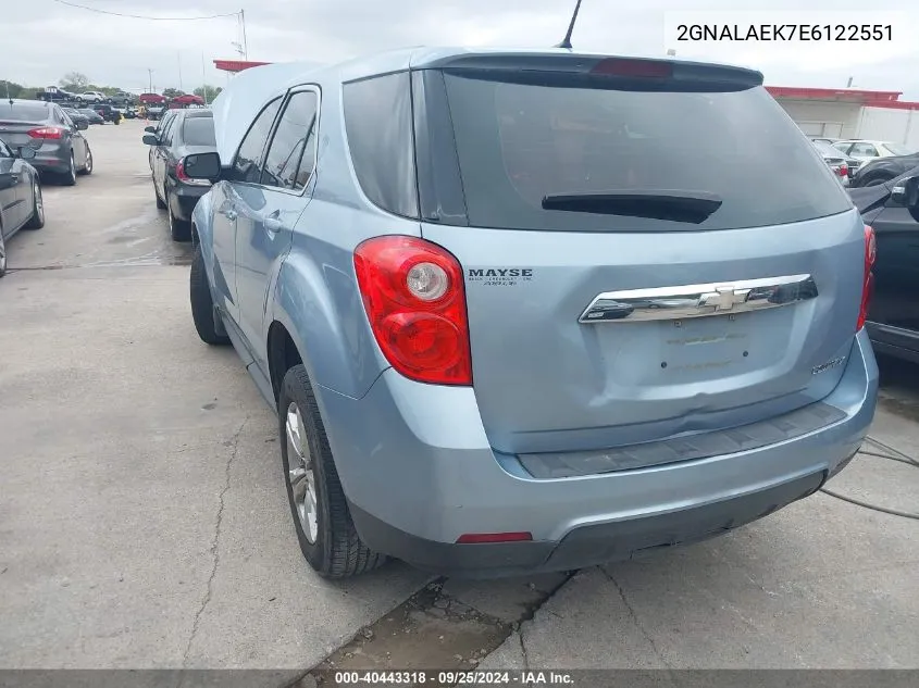 2014 Chevrolet Equinox Ls VIN: 2GNALAEK7E6122551 Lot: 40443318