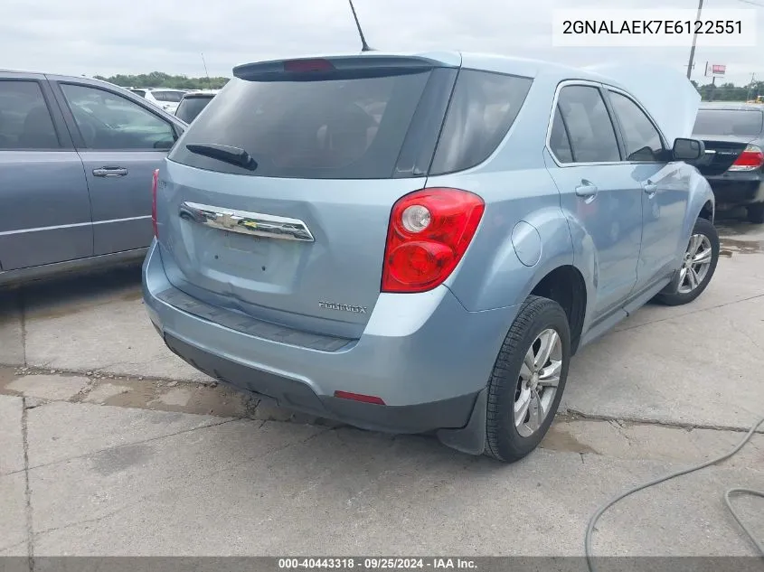 2GNALAEK7E6122551 2014 Chevrolet Equinox Ls