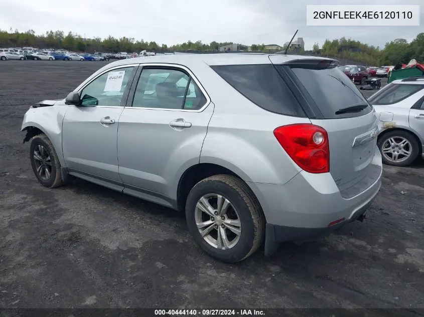 2014 Chevrolet Equinox Ls VIN: 2GNFLEEK4E6120110 Lot: 40444140