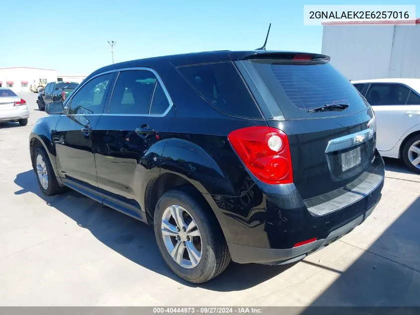 2014 Chevrolet Equinox Ls VIN: 2GNALAEK2E6257016 Lot: 40444973