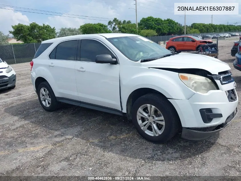 2014 Chevrolet Equinox Ls VIN: 2GNALAEK1E6307887 Lot: 40462836