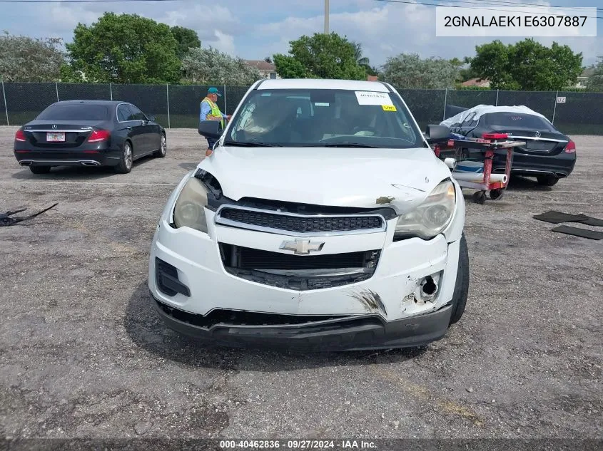 2014 Chevrolet Equinox Ls VIN: 2GNALAEK1E6307887 Lot: 40462836