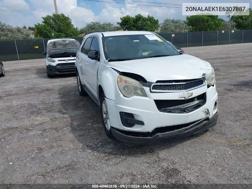 2014 Chevrolet Equinox Ls VIN: 2GNALAEK1E6307887 Lot: 40462836