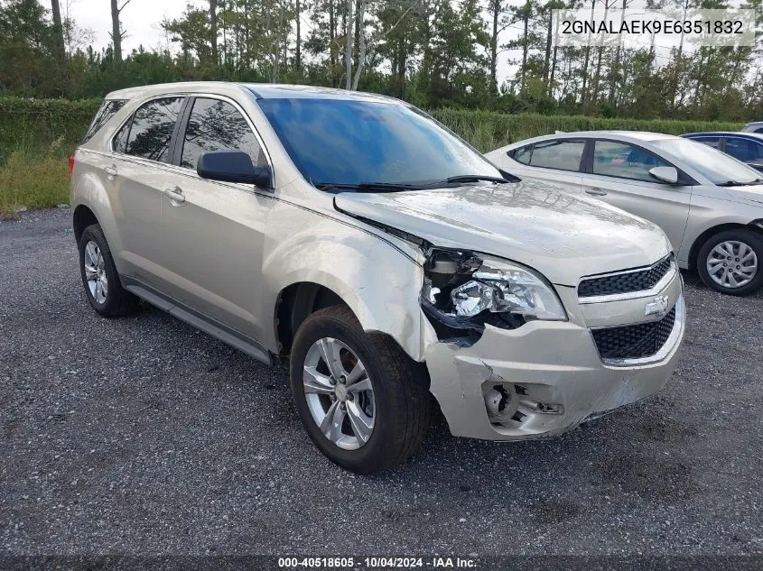 2014 Chevrolet Equinox Ls VIN: 2GNALAEK9E6351832 Lot: 40518605