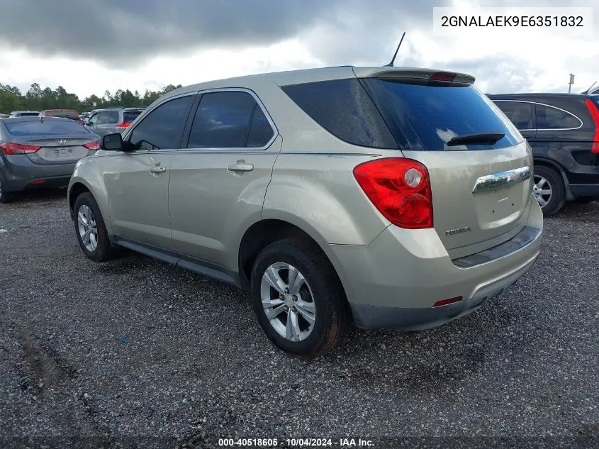 2014 Chevrolet Equinox Ls VIN: 2GNALAEK9E6351832 Lot: 40518605